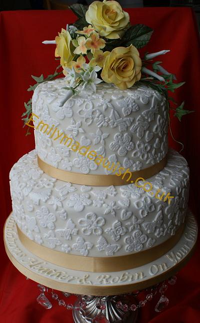 Golden Wedding Anniversary Cake - Cake by Emilyrose