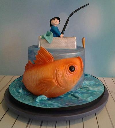 My son the fisherman - Cake by Grans Cakes