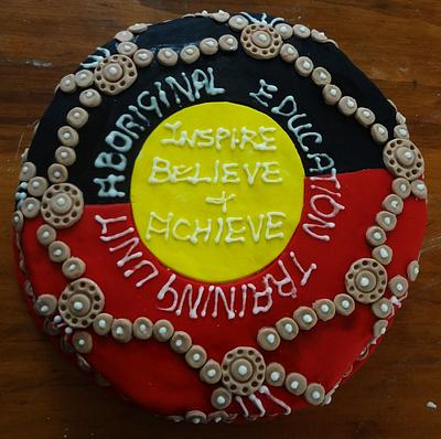 Aboriginal Flag TAFE Cake - Cake by Couture Cakes by Novy