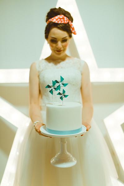 50's inspired pinwheel cake - Cake by S K Cakes