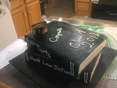 Law Books Graduation - Cake by lizscakes