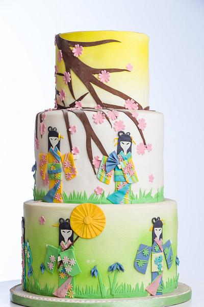 Origami Lady cake - Cake by Caramel Doha