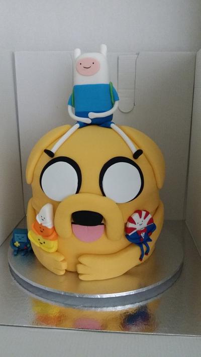 Jake, Finn and friends - Cake by Roz