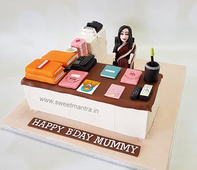 Office Desk cake - Cake by Sweet Mantra Customized cake studio Pune