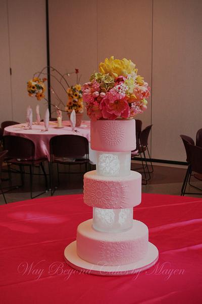 A cake made for my daughter's christening...but it looks like a wedding cake too - Cake by Mayen Orido