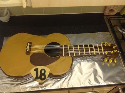 18th Birthday guitar cake - Cake by shelley