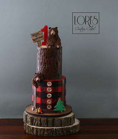 Lumberjack First Birthday - Cake by Lori Mahoney (Lori's Custom Cakes) 