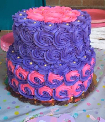 Pink/Purple Rosette - Cake by SnoCakes