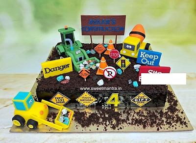 Construction theme chocolate cake - Cake by Sweet Mantra Homemade Customized Cakes Pune