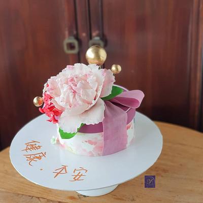 Floral Gift Box Cake  - Cake by Ms. V