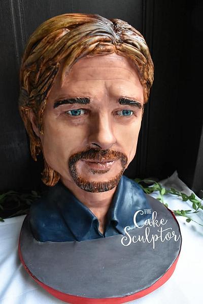 Brad Pitt bust cake - Cake by Meera