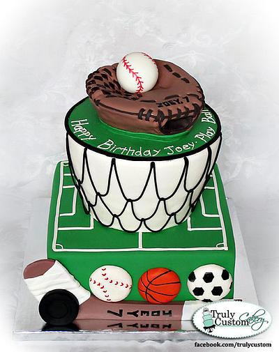 Sports Theme Cake - Cake by TrulyCustom