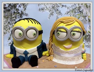 Minion Bride and Groom - Cake by Bobbie Bishop