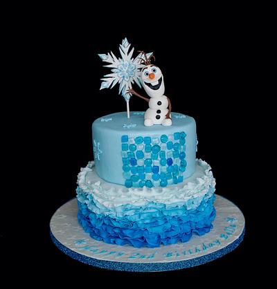 Frozen Cake with Olaf - Cake by RedHeadCakes