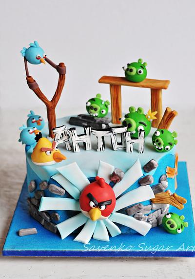 Angry birds cake - Cake by Savenko Sugar Art