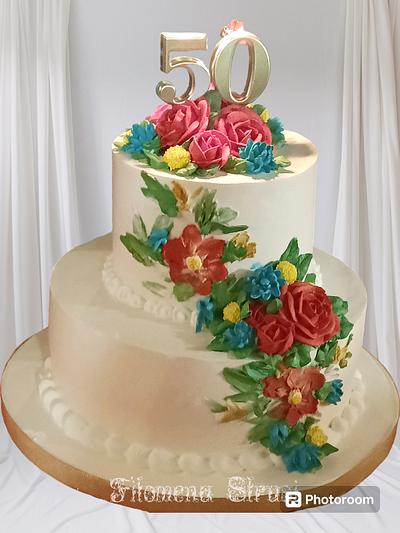 50 the birthday cake  - Cake by Filomena