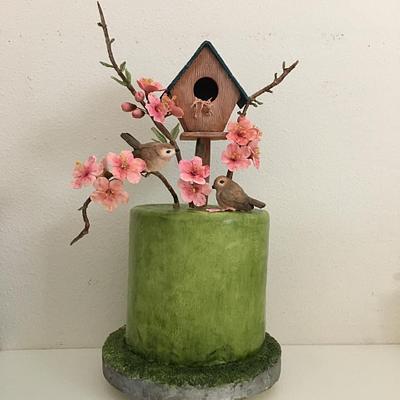 Birdhouse - Cake by DollysSugarArt