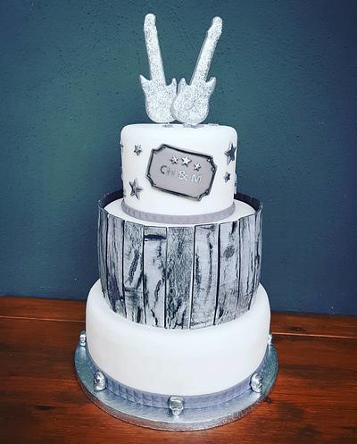 Wedding guitars - Cake by Petraend