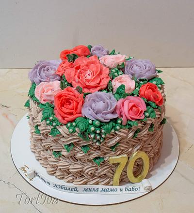 Flower basket - Cake by TortIva