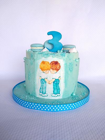 Blue for twins - Cake by Dari Karafizieva