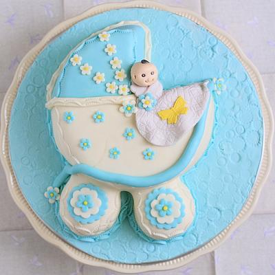 Pram Baby Shower Cake - Cake by Swapna Mickey