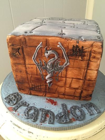 Skyrim fan - Cake by Lori Goodwin (Goodwin Girls Cakery)