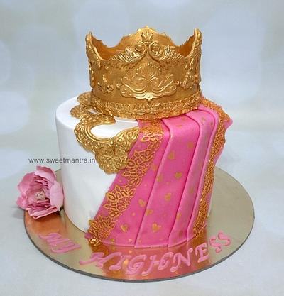 Saree and Crown cake - Cake by Sweet Mantra Homemade Customized Cakes Pune