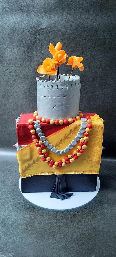 Khasi Tribal traditional women attire  - Cake by Amys bayked bouquett