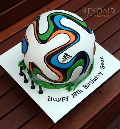 World Cup Soccer Ball - Cake by beyondthefrosting