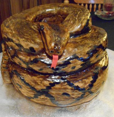 Snake Cake, Rattlesnake to be exact! - Cake by Angie Mellen