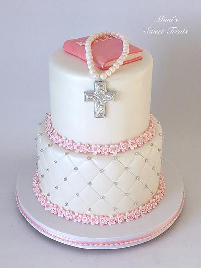Girlie Communion Cake - Cake by MimisSweetTreats
