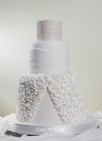 Ruffle Wedding dress cake - Silver award winning cake - Cake by Carol