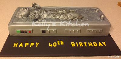 Birthday boy in carbonite - Cake by Kelly Stevens