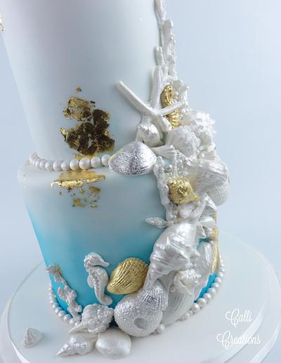 Beach Wedding Cake - Cake by Calli Creations