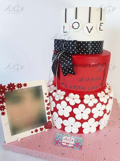 Engagement cake - Cake by Arty cakes