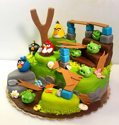  fairy cake...angry birds  - Cake by EvelynsCake