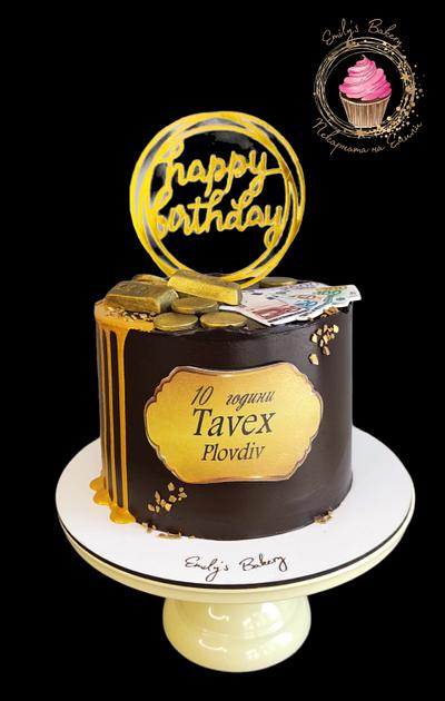 10 Years Tavex - Gold&Exchange - Cake by Emily's Bakery