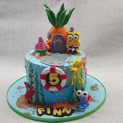Sponge Bob cake  - Cake by The Custom Piece of Cake