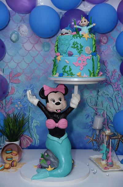 Minnie Mouse mermaid - Cake by Jelena Brkljac