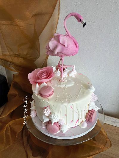 Flamingo for birthday - Cake by Kaliss
