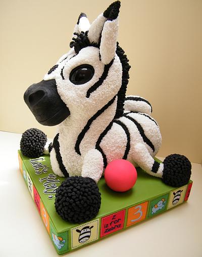 Cuddly Toy Zebra - Cake by Mandy's Sugarcraft