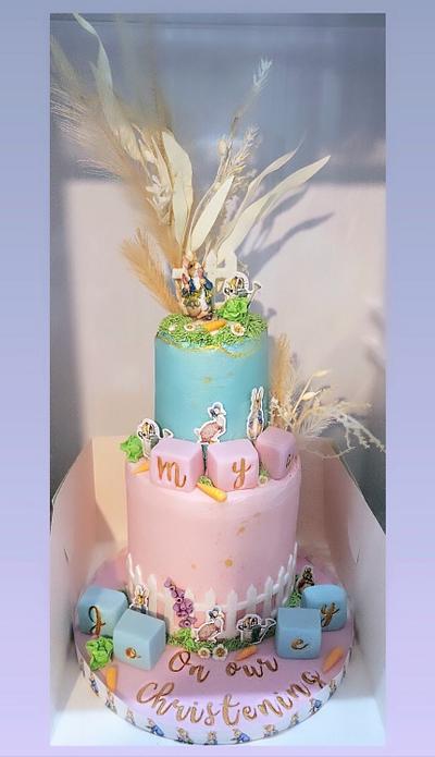 Petter Rabbit and friends christening cake - Cake by Ashlei Samuels