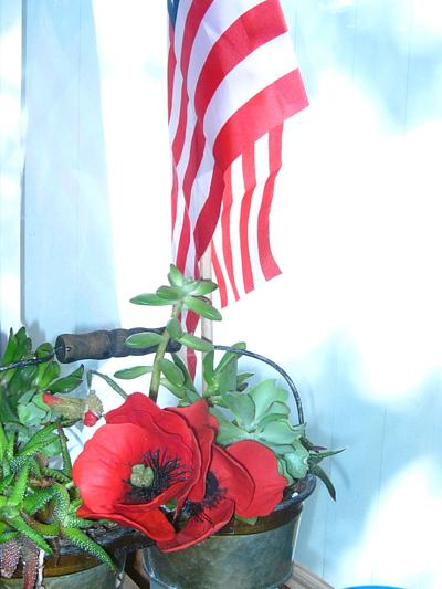 Memorial Day Poppies - Cake by Cakeicer (Shirley)