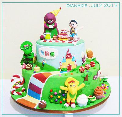 Barney and Friends in Candyland - Cake by Diana