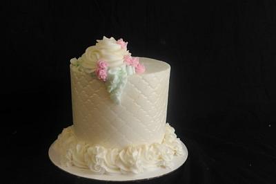 Buttercream Swirls,Quliting and Ruffles - Cake by Sugarpixy