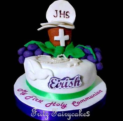 mY First Communion Cake - Cake by Fe Palabyab