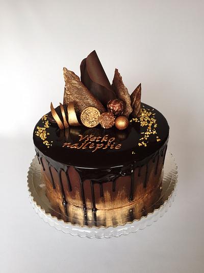 Chocolate drip cake - Cake by Layla A