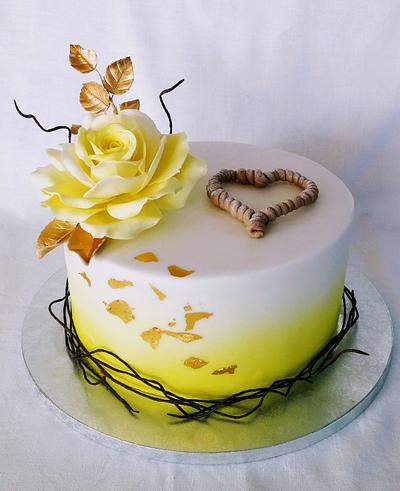 Wedding yellow cake - Cake by alenascakes