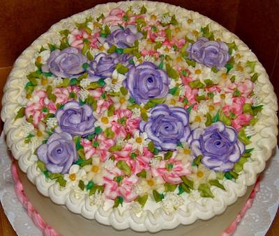 layer buttercream flower cake - Cake by Nancys Fancys Cakes & Catering (Nancy Goolsby)