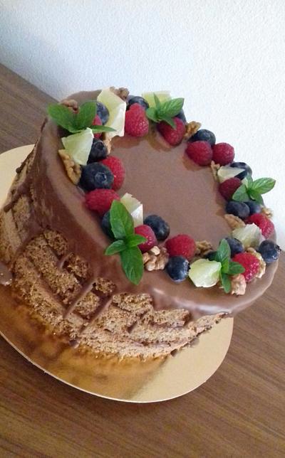 Chocolate birthday cake - Cake by Ellyys